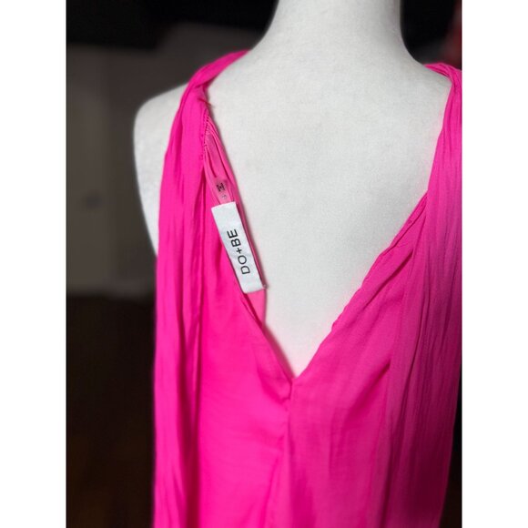 DO+BE Blouse Womens Size Small Pink Tropical Swirl Lined Halter Tank Flowy CHIC - Picture 9 of 9